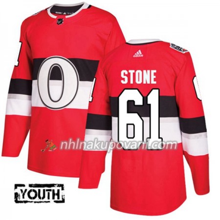 Ottawa Senators Dresy Mark Stone 61 Červená 2017-2018 Adidas Classic Authentic - Dětské
